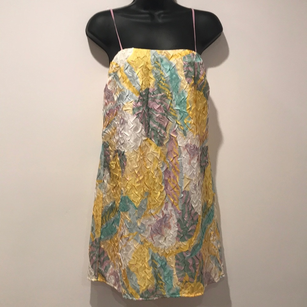 UO cactus rose toe back slip dress